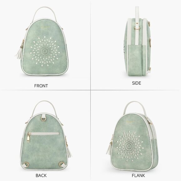 Mini Sunflower Backpack for Women Vegan Leather Small Multi-Purpose Purse main image 4